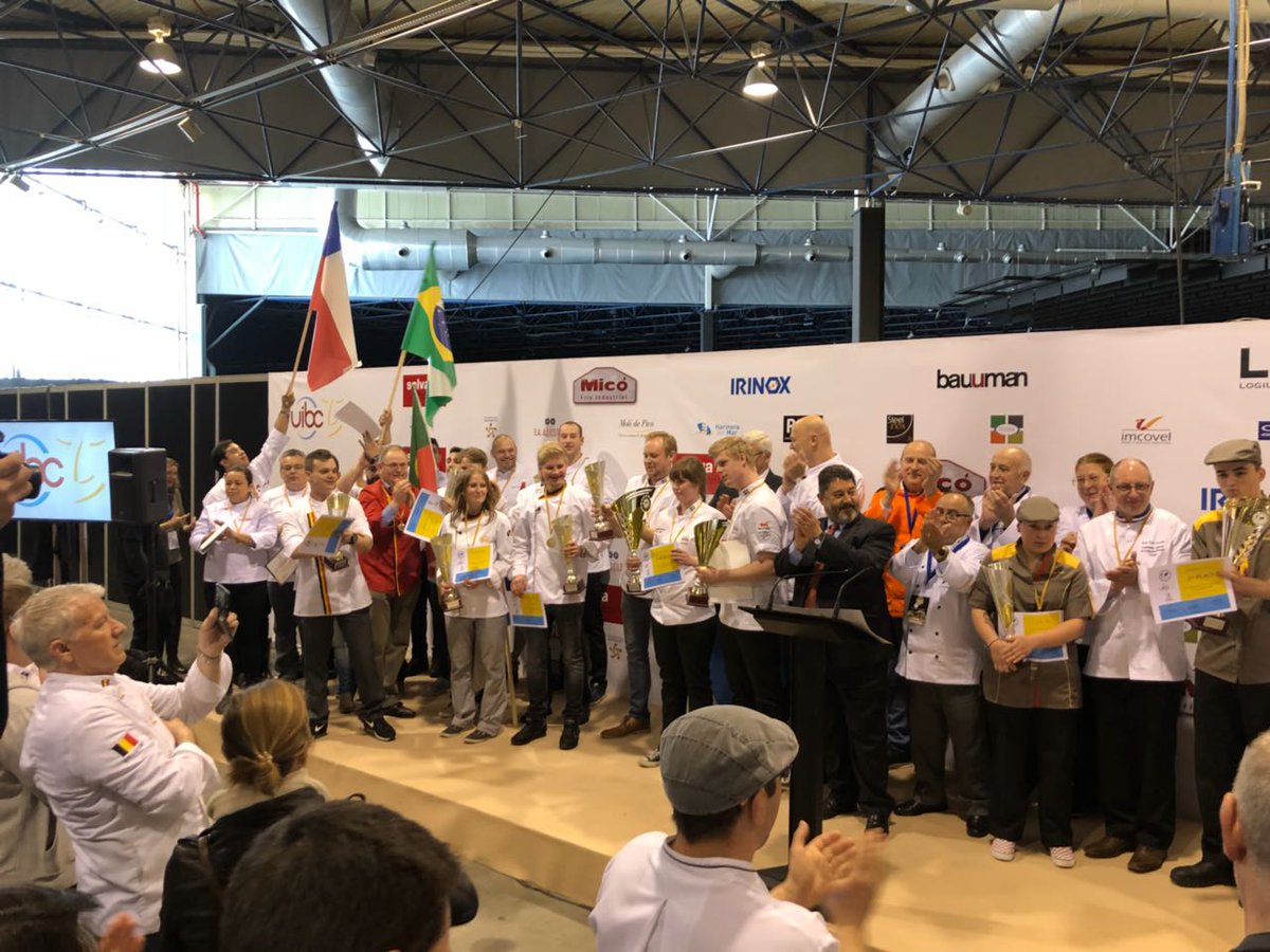 UIBC_'s tweet photo. Sweden, CONGRATULATIONS!! Winning team of this 47th International Competition for Young Bakers, holding the first and third place! Second place goes to France! #UIBC2018 @CEOPAN1 @UIBC @Feria_Valencia https://t.co/VUL2MpXj16
