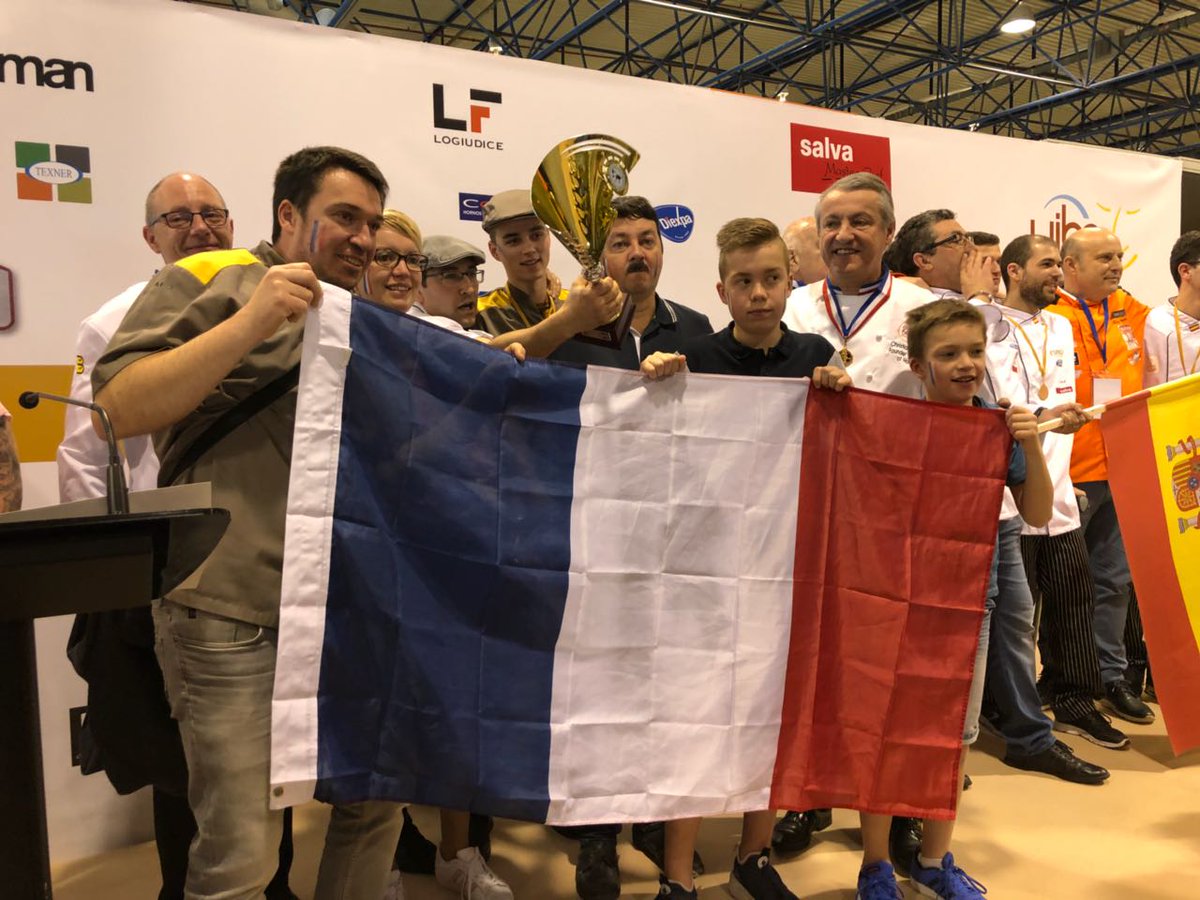UIBC_'s tweet photo. Sweden, CONGRATULATIONS!! Winning team of this 47th International Competition for Young Bakers, holding the first and third place! Second place goes to France! #UIBC2018 @CEOPAN1 @UIBC @Feria_Valencia https://t.co/VUL2MpXj16