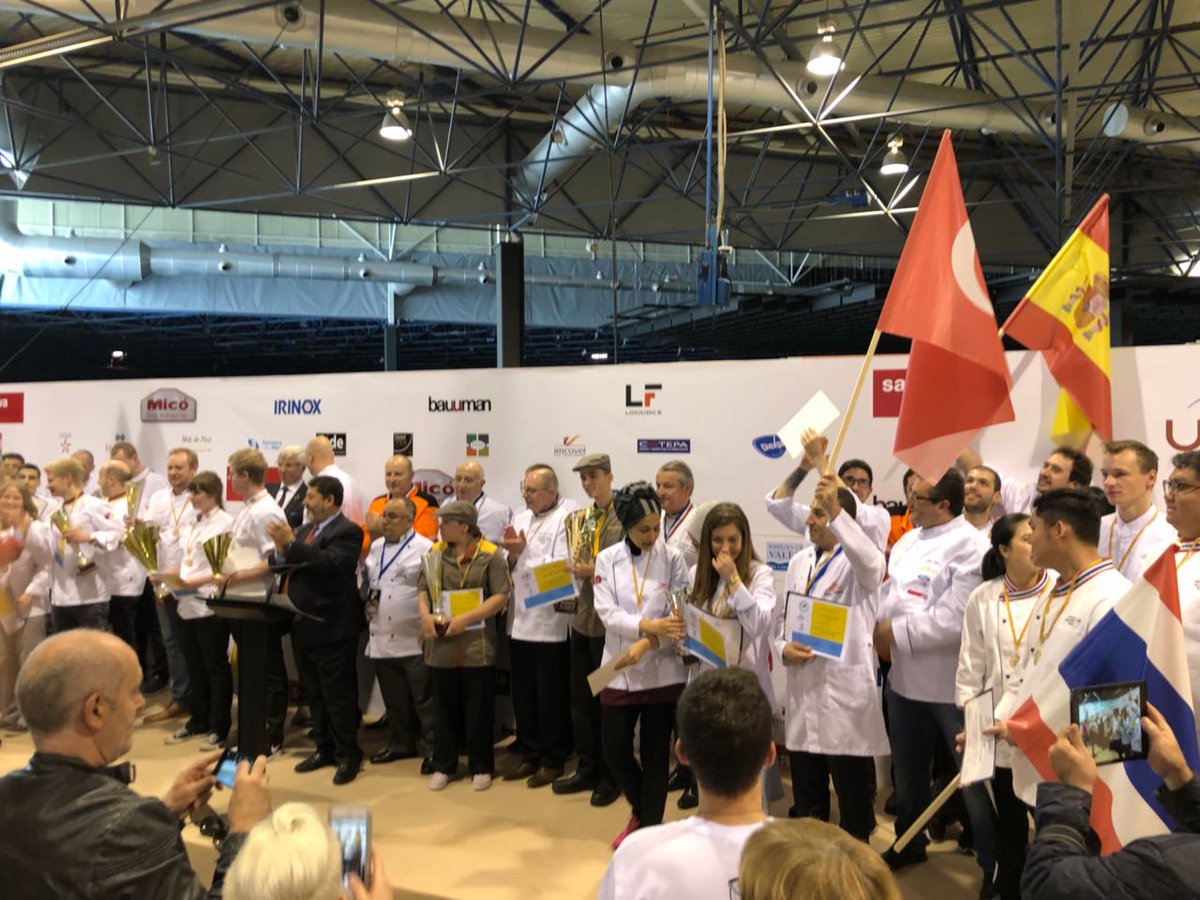 UIBC_'s tweet photo. Sweden, CONGRATULATIONS!! Winning team of this 47th International Competition for Young Bakers, holding the first and third place! Second place goes to France! #UIBC2018 @CEOPAN1 @UIBC @Feria_Valencia https://t.co/VUL2MpXj16