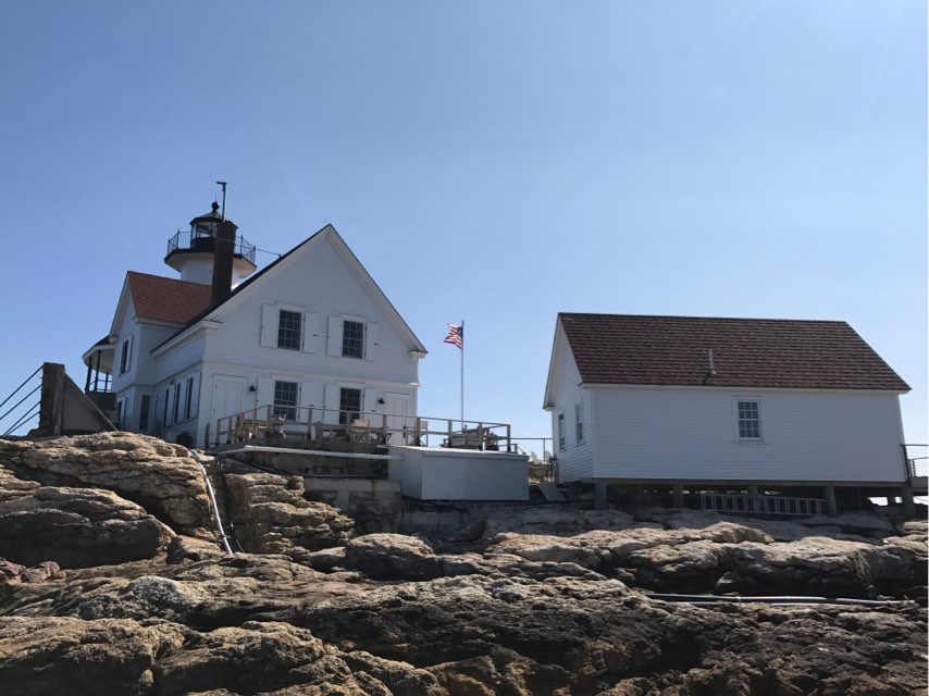 CuckoldsLight's tweet photo. An exact replica of the original Keeper’s Quarters of the Cuckolds Lighthouse was reconstructed and has been repurposed into a luxury inn. We welcome overnight guests from Memorial Day weekend until late September. https://t.co/U9hV6hB3g1