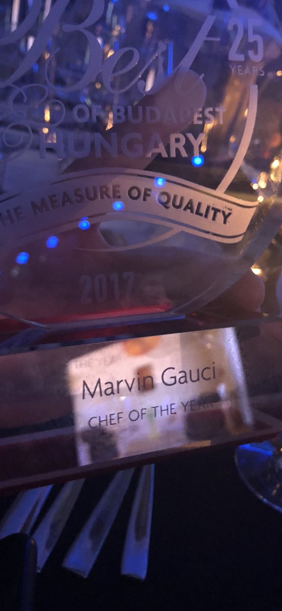 So happy to be awarded Chef Of The Year In Budapest !!!!!