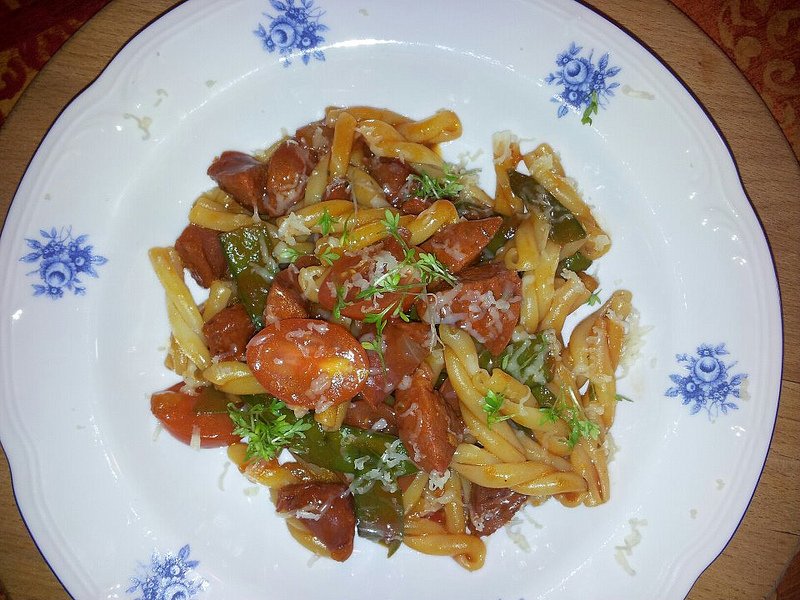 Zymelin's tweet photo. Hey @GordonRamsay  Rate my  strozzapreti pasta with Salsiccia. https://t.co/rNxpoU9cTm