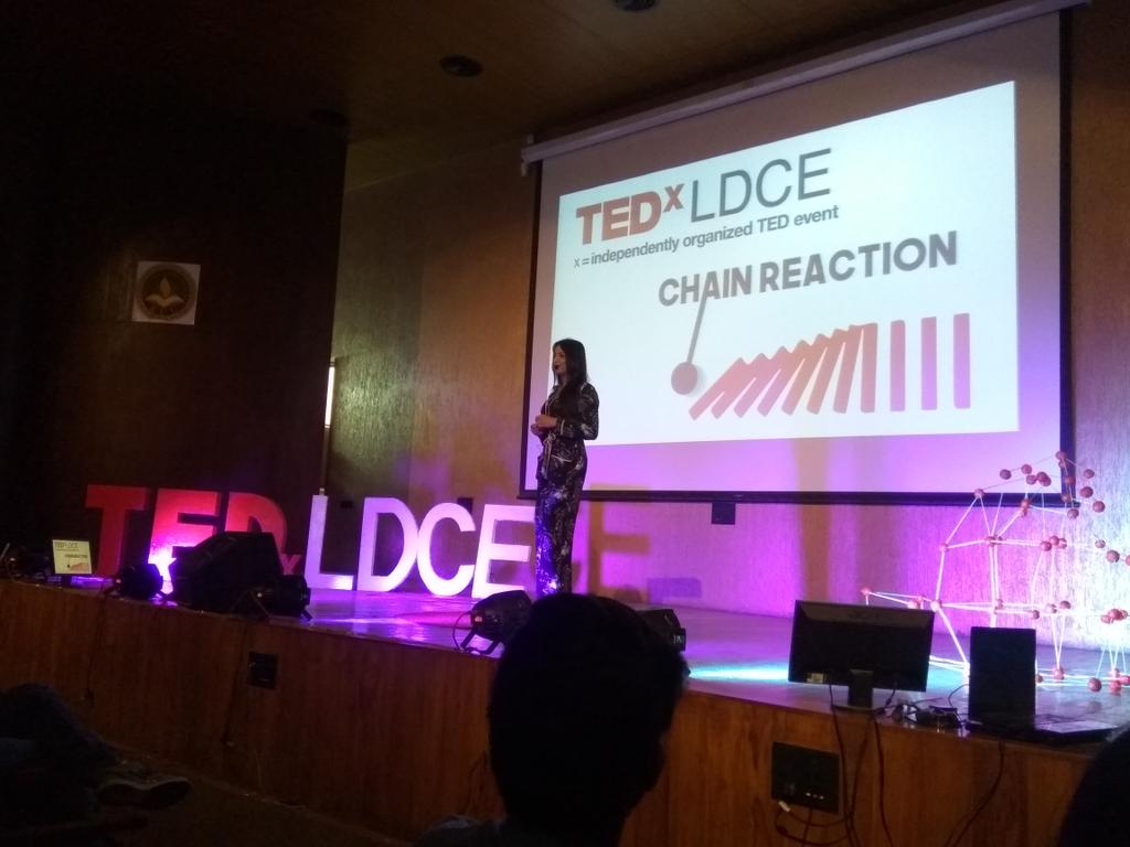 deeppatelj's tweet photo. The beautiful @nitasha_biswas, Winner of Miss Transqueen  India 2017 talks about the Journey as a transgender and how India is lacking behind on #GenderIssues

#MenTalk #WeSeeEqual
#Ahmedabad #TedX  #ChainReaction #TEDxLDCE https://t.co/j4nCaPczle