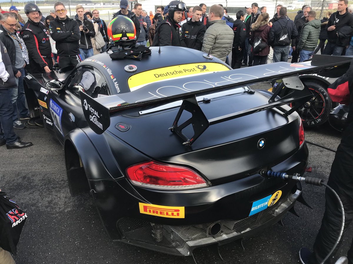 BMWMotorsport's tweet photo. Oldie but goldie: the @Walkenhorst_MS BMW Z4 GT3 qualified fourth at the @nuerburgring. Isn‘t it a beauty?! 😍 https://t.co/wW7r6PjQvg
