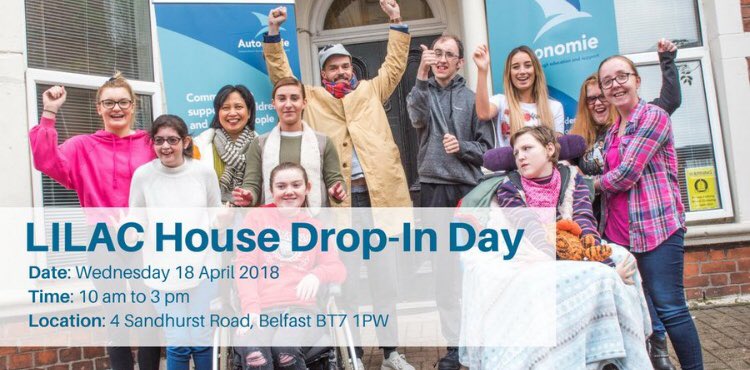 AutonomieInfo's tweet photo. Raising a child with a disability? 

New support is available! Pop along to our new centre in south #Belfast on Wednesday between 10 an and 3 pm to learn more!  #LILACHouseDropinDay 

Free counselling, advice &amp; training is available. https://t.co/7Dn3ToskIu https://t.co/N8mifsJVNg