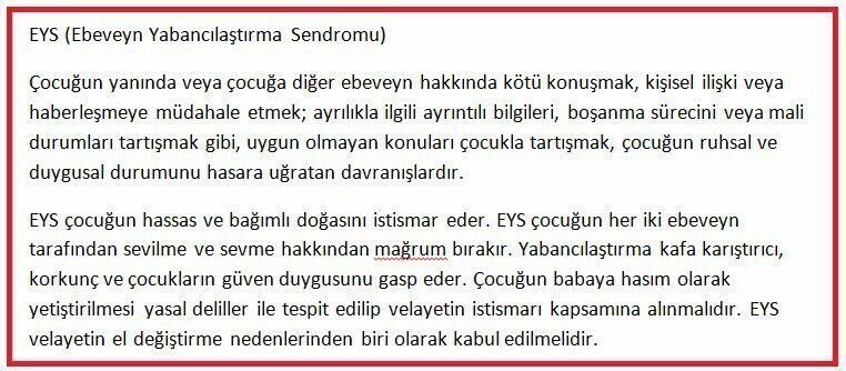 Velayet's tweet photo. #TekTaraflıVelayetÇocukİstismarıdır #ÇareAdilOrtakVelayet #EYSçocukİstismarıdır #ÇocukİcrasıÇocukİstismarıdır #ÇocuklaEbeveyninKişiselDiyalogunuEngellemekÇocukİstismarıdır #OrtakVelayetVerilmemesiÇocukİstismarıdır #VelayetinOrtakOlmamasıÇocukİstismarıdır 

https://t.co/bUw0c14cgH https://t.co/eqUX6uUB4e