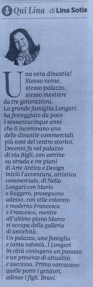 LongariArte's tweet photo. @LinaSotis grazie per la parole gentili
una storia lunga 68 anni #LongariArteMilano https://t.co/EhbC9eWU8e