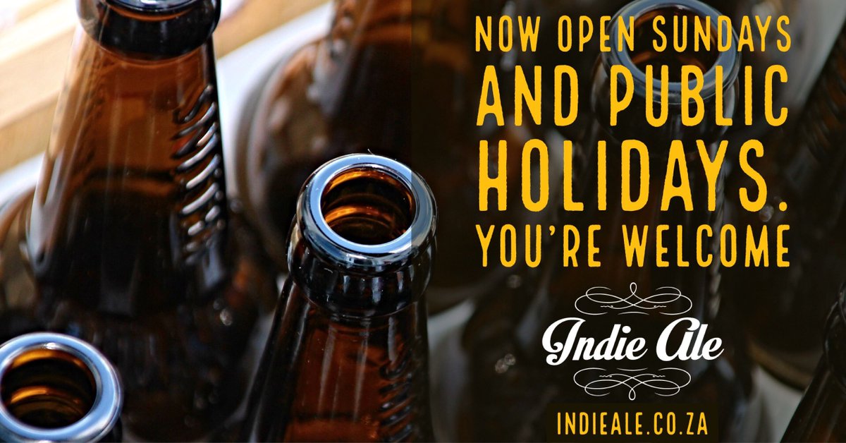 ale_indie's tweet photo. Indie Ale is now open on Sundays AND public holidays! Cheers! https://t.co/IckdN0gWXq