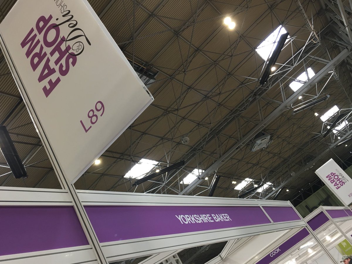 yorkshirebaker's tweet photo. We’re here already @FarmShop_Deli setting everything up for tomorrow . Look out for us on L89 #FSD2018 #NEC https://t.co/Yu9aW87zYB