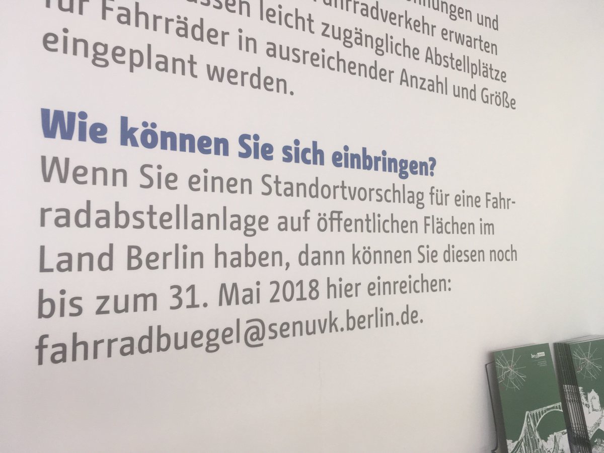 Berlin: Du willst ein Fahrradbügel vor deinem Haus/Büro/Club? Schreib dem Senat eine Email!