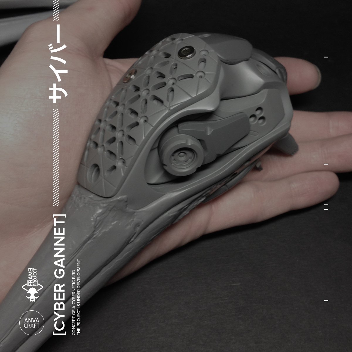 ANVACRAFT's tweet photo. [CYBERBIRD] Big and heavy. Length 19 cm, weight 170 g.

#anvacraft #frameproject #cyberbird #mecha #kit #resinkit #resinkits #birdskull #robot #robotbird #hobby #conceptdesign #concept #design https://t.co/GKyTstbCzI