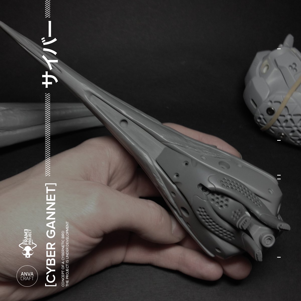 ANVACRAFT's tweet photo. [CYBERBIRD] Big and heavy. Length 19 cm, weight 170 g.

#anvacraft #frameproject #cyberbird #mecha #kit #resinkit #resinkits #birdskull #robot #robotbird #hobby #conceptdesign #concept #design https://t.co/GKyTstbCzI