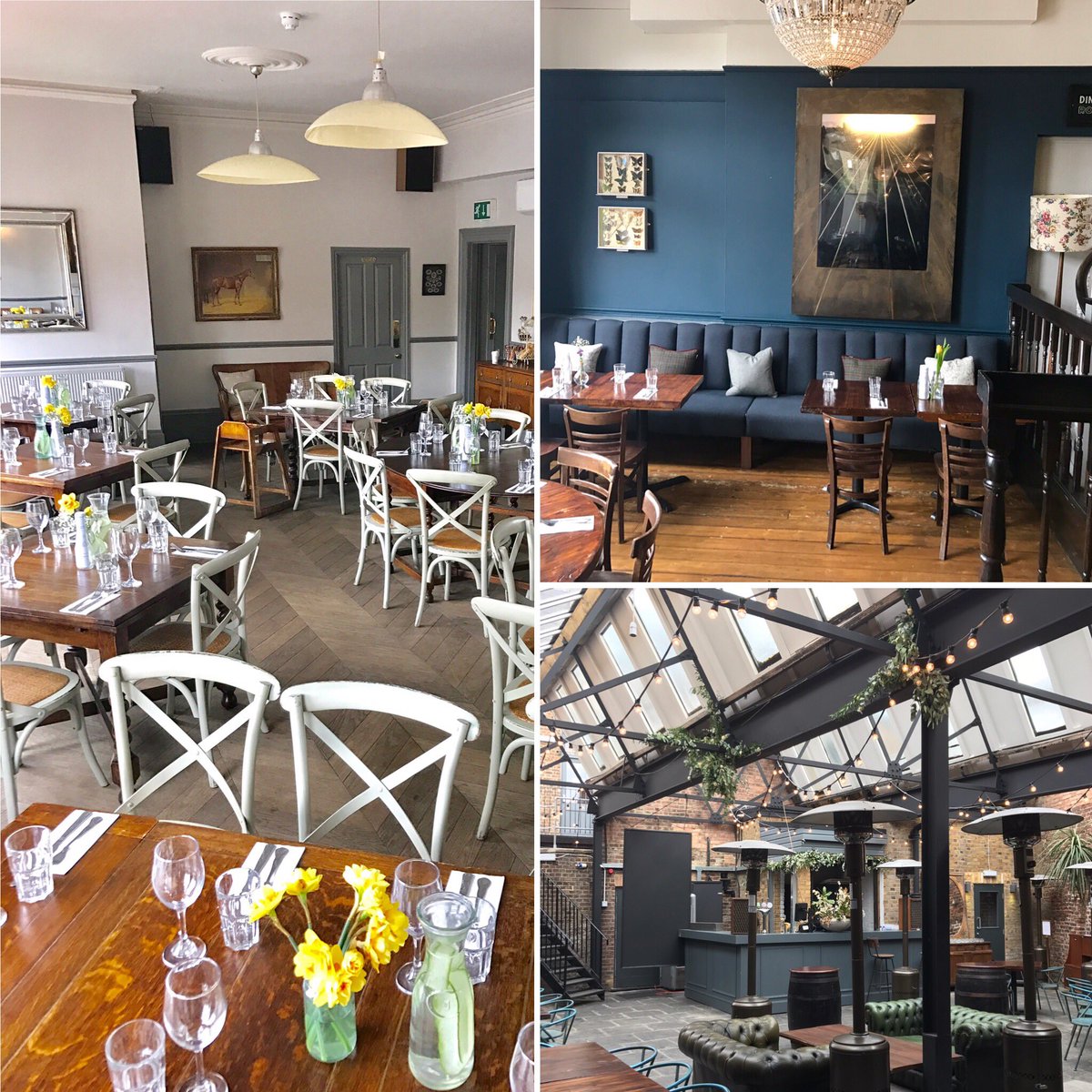 VictoriaStakes's tweet photo. Three diverse spaces... one fabulous kitchen and our friendly welcoming staff.  Pick the spot that most suits your Sunday mood.  #sundayroast #sundaypaper #victoriastakespub #gastropub #northlondon #dogfriendly #familyfriendly #bloodymary https://t.co/6kOVnRhwcm