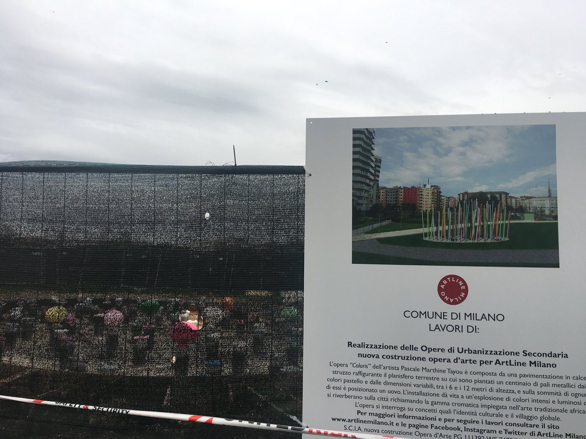 AntonellaAmodi1's tweet photo. Opera in progress di @PascalMarthineTayou a @milanocitylife @ArtLineMilano  @culturamilano #coloristtip « siamo in un cantiere e tutto il mondo è un cantiere » https://t.co/AdKirg1Z6z