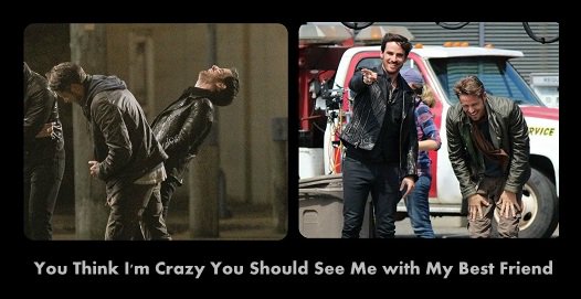 FranceschiJcf's tweet photo. 🤪You Think I'm Crazy You Should See Me with My Best Friend😆😝

#ColinODonoghue #SeanMaguire #adorkable #friends #pals #mates #palaroonie #lads #friendshipgoals #captainhood #funny #hilarious https://t.co/T0xjjq9q6U