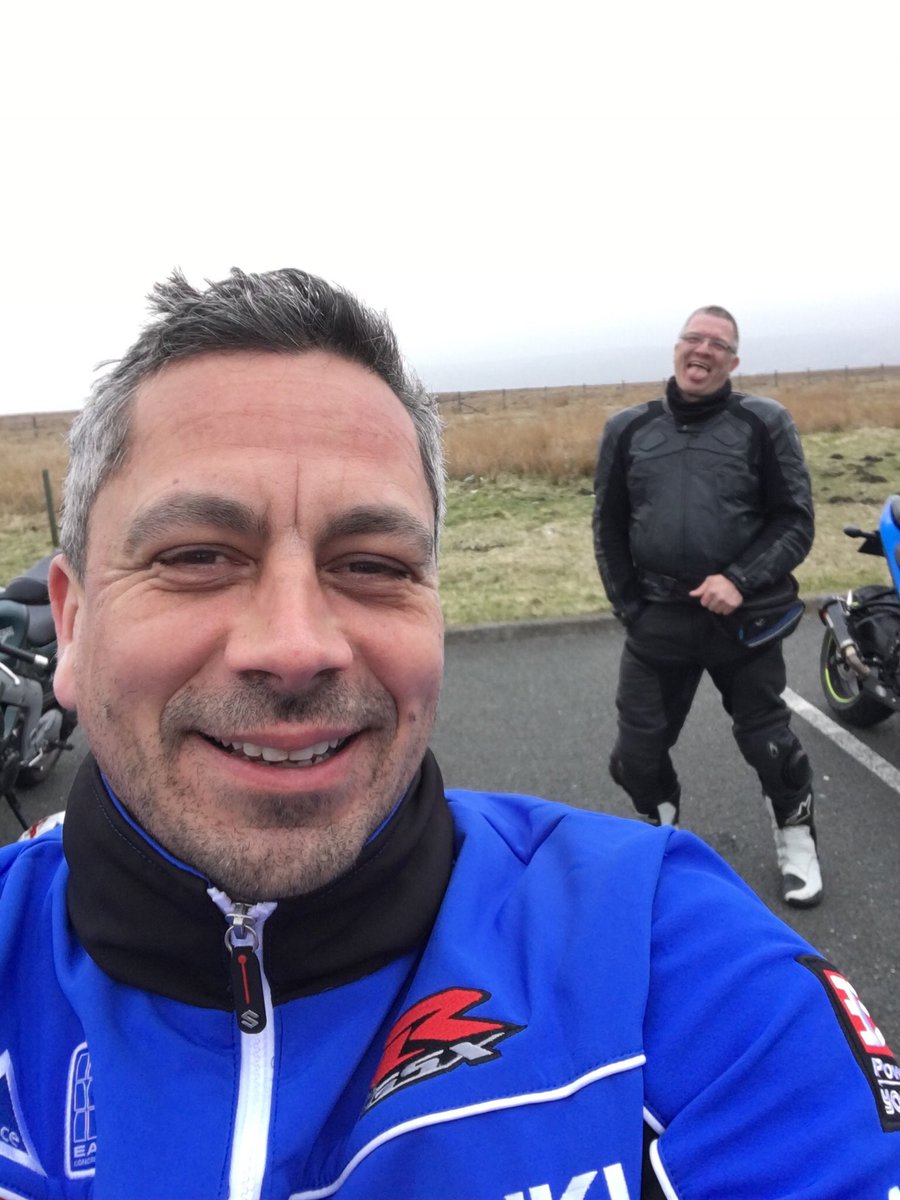 ADJPlumbHeat's tweet photo. Great ride out today stopping off on a blustery #catnfiddle #gsxs1000 with @tillchester ๐๐ https://t.co/6dYhMRMBsd