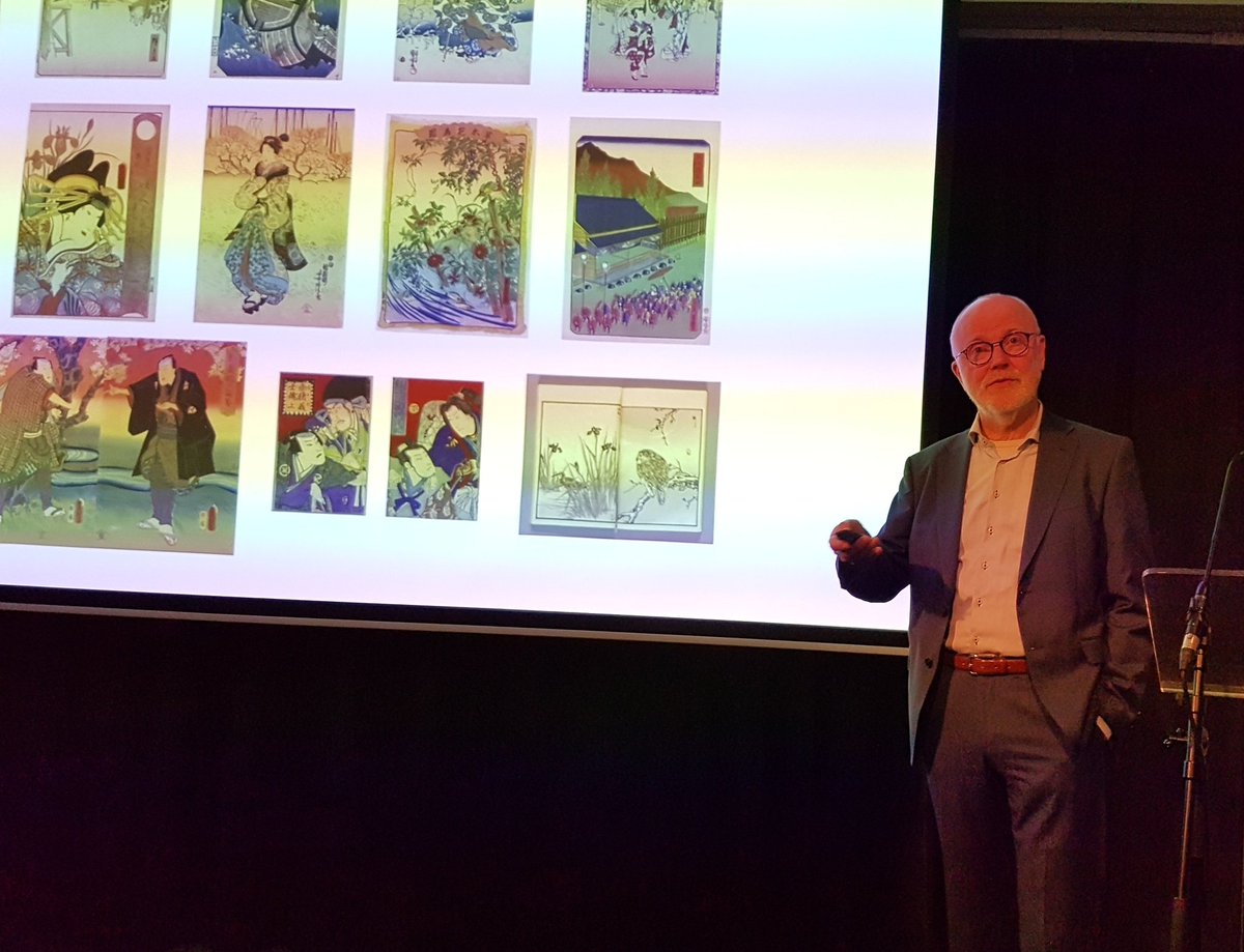 NederlandJapan's tweet photo. Vandaag bezoeken 100 NJV-leden op uitnodiging van het @vangoghmuseum een boeiende lezing door dhr van Tilborgh en  de tentoonstelling Van Gogh en Japan. https://t.co/zyjXWauv0L