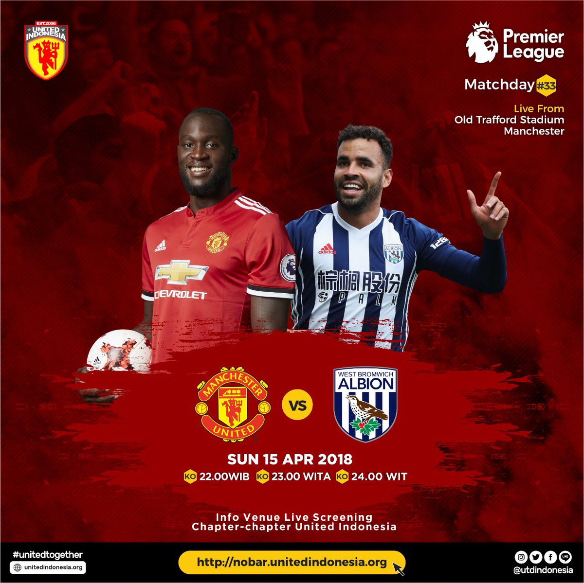coolnotesix's tweet photo. EPL Match Tonight!
Man. United vs WBA
Kick Off 22:00 WIB
LIVE BeIn Sports 1 &amp; MNCTV

Info lokasi live screening https://t.co/auo6znmQP1

Preview pertandingan https://t.co/84UjuXHsbM

#UtdIndonesia
#UnitedTogether https://t.co/whOvB6fS6E