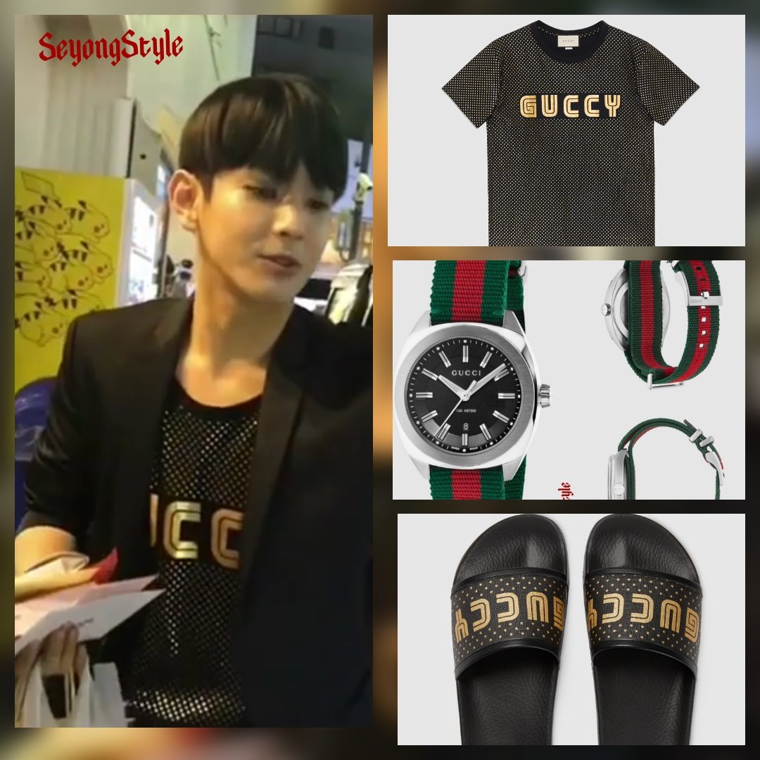 Seyong_Style's tweet photo. 🌠#SeyongStyle 🌠  
#TopToToe Seyong's #Guccification with 2018 Summer Collection 
📆 14.04.2018  🎭Musical #SANZ2 Day4 closure 

👕 Guccy Black cotton jersey
⌚️ GG2570 watch 
👣 Guccy slide 

#️⃣ #Seyong #세용 #セヨン
#Myname #Dancer #rapper
#Mygirl  #Kpop #Jpop #Singer https://t.co/KxaSUPnL9E
