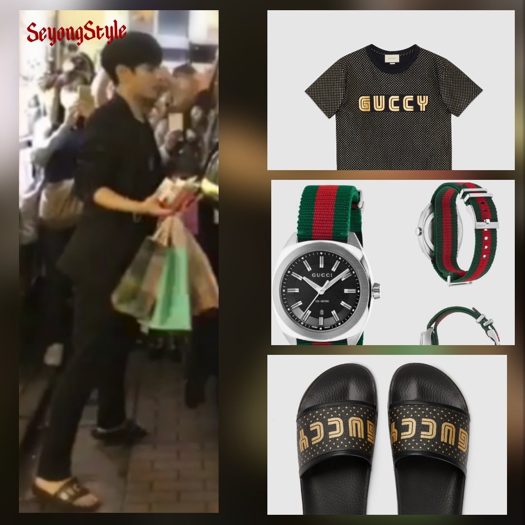 Seyong_Style's tweet photo. Thread Cont ➿🌠#SeyongStyle 🌠  
#TopToToe Seyong's #Guccification with 2018 Summer Collection 
📆 14.04.2018  🎭Musical #SANZ2 Day4 closure 

👕 Guccy Black cotton jersey
⌚️ GG2570 watch 
👣 Guccy slide 
#️⃣ #Seyong #세용 #セヨン
#Myname #Dancer #rapper
#Mygirl  #Kpop #Jpop https://t.co/bBnmKfAaim
