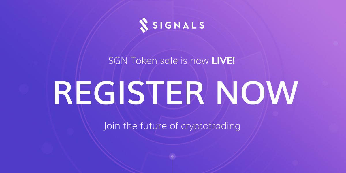 Sign up at signals.network/token-sale-reg…, purchase SGN Tokens and start relying on machine intelligence in #cryptotrading rather than your gut.