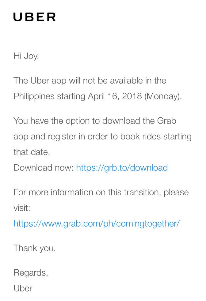 LykaBarista's tweet photo. Uber driver: Lagi ka ba naka Uber ma'am?
Me: Yes kuya.
Uber: Malapit na nga po mawala si Uber. Hindi ko pa po nasasabi sa mga anak ko..
Ang sakit sakit. πππ
#PaalamUber #WalangforUber https://t.co/cRy6OWXgDm