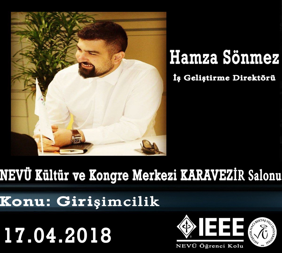 Girişimci gençleri 17 nisan salı günü karavezir salonuna bekliyoruz 😎