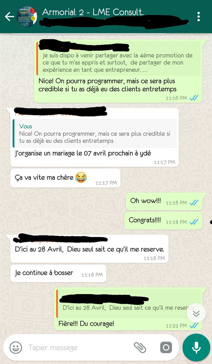 MarchesdElodie's tweet photo. Mes petites victoires... Voici Frank Stéphane, un de mes élèves de ma 2ème Session de formation en Communication Digitale. Dans ma pédagogie, je demande à mes étudiants d'avoir un projet, ça peut être pour eux-mêmes ou pour l'entreprise dans laquelle ils travaillent. Et voilà... https://t.co/fJSvXb3aPn