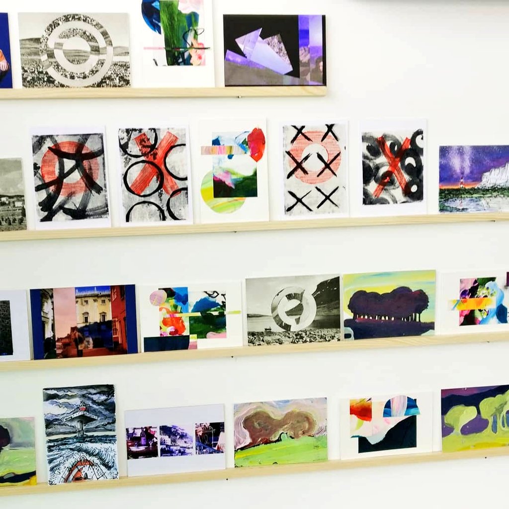 Dev_Collective's tweet photo. Lots of great art, all for sale Β£20. Come along to #DC3ProjectSpace next to Thayers & Fusciardi ice cream. Today is the last day to buy original art work & support artists #dcpostcardshow #eastbourne #openhouses https://t.co/WXRYJ1XgkL
