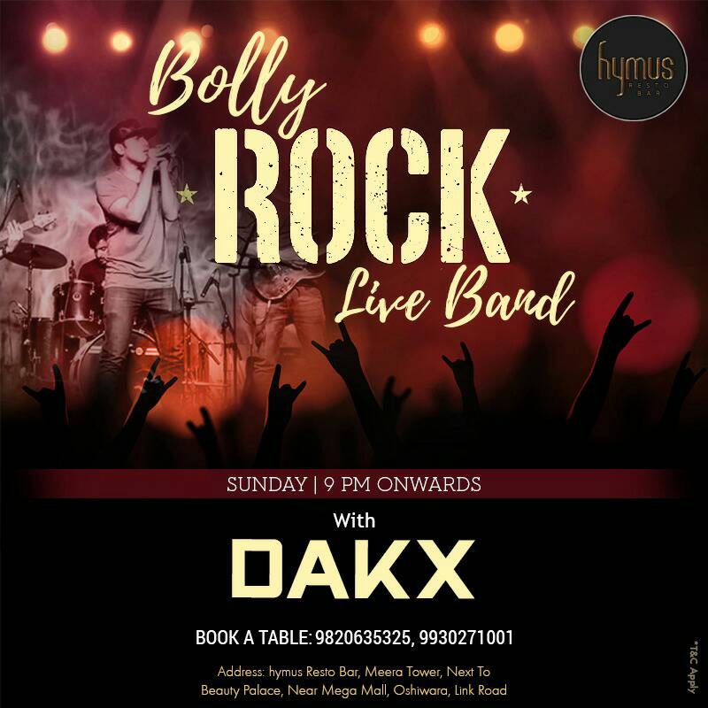 hymusrestobar's tweet photo. Spend your Sunday over live music, sheesha and mocktails at hymus Resto Bar.
It's Bollywood Rock Night!
For Reservations, call on 9820635325 https://t.co/E1js9AJL55
