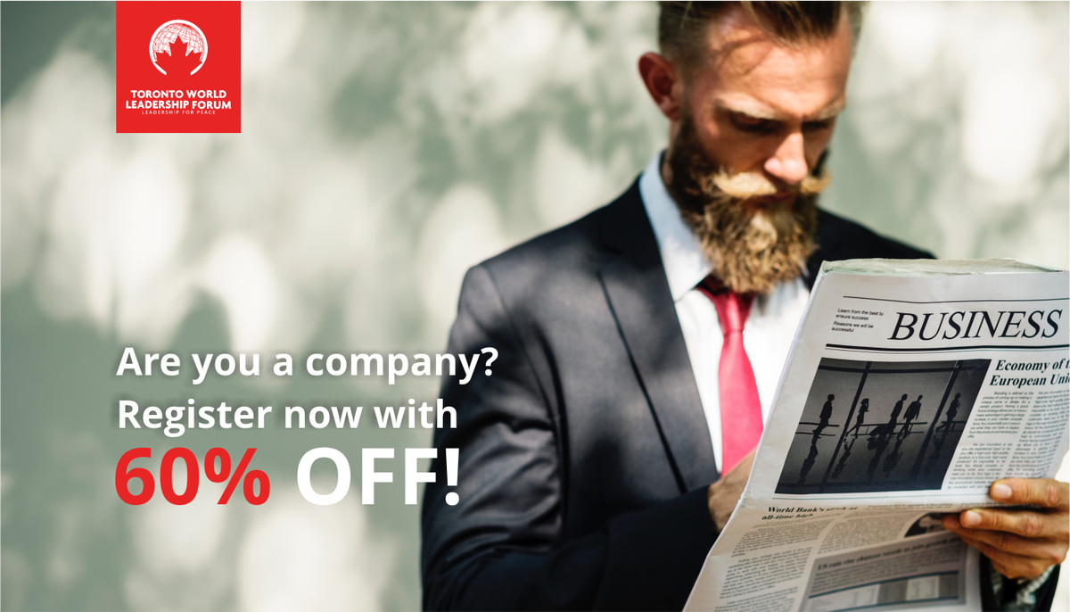 TorontoWLForum's tweet photo. Are you a company? Get yourself promoted at Toronto World Leadership Forum 2018. Register now with 60% OFF!
https://t.co/OrZ7dje2zX #leadershipevent #speaker #leadership #worldpeace #forum #Toronto https://t.co/ajq1TuBSJe