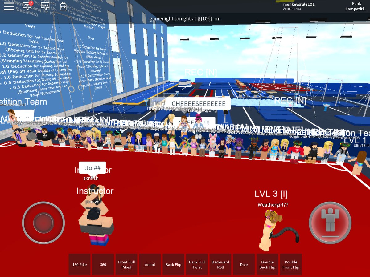 Gravity gymnastics roblox twitter