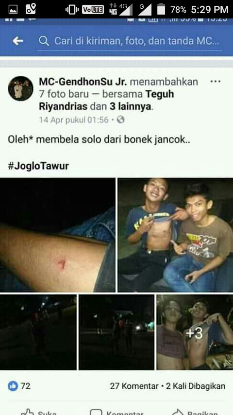 Ni Bpk Polisi bisa buat melacak pengeroyokan Bonek <a href="/HoofdbureauID/">Hoofy</a>  <a href="/POLRESTASURAKAR/">POLRESTA SURAKARTA</a> <a href="/humasrestaska/">Polresta Surakarta</a> 
#UsutTuntas