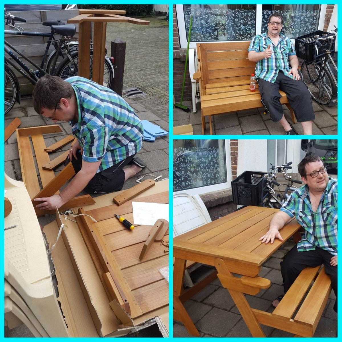 suusjelaban's tweet photo. After a lot of cursing (the instructions weren't correct and some of the screws didn't fitπ²π€)
I'm more than happy!! ππ
I have my "magic bench"! Let the summer begin πβ€οΈ @jortlaban79
#life #love #summer #table #bench #backtotable #magicbench #happy https://t.co/cOqgBrR9sv