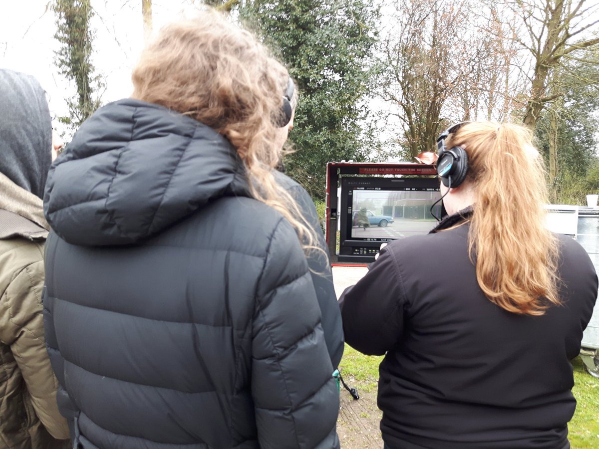 ScreenNorthants's tweet photo. Thanks to Colin for loaning us his amazing vehicle for today &amp;  @UniNorthants for letting us do a little skid ahead of our ambush scene #SNMacbeth https://t.co/YJCKiESAQE