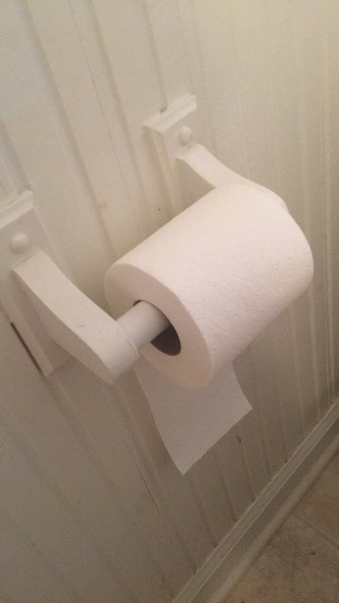 nickg995's tweet photo. Got home last night and replaced my toilet paper, woke up this morning and realized this. I’m so disappointed in drunk me #NeverUnder https://t.co/Ec3x5FFrZV