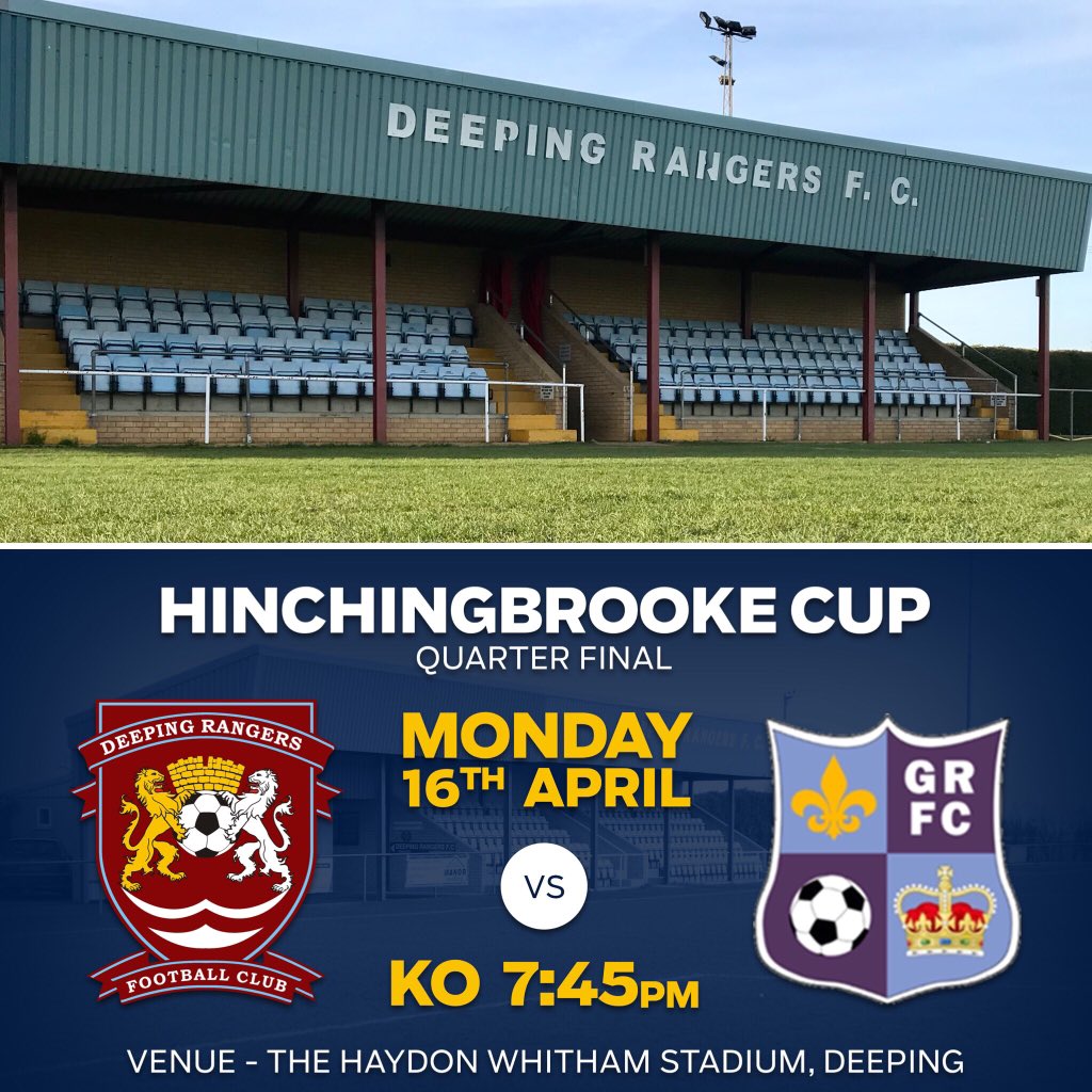 Deeping Rangers FC (@deepingrangers) on Twitter photo Don’t forget, you can catch Rangers in action again at Outgang road tomorrow night. It’s our quarter final match against <a href="/GoddyRoversFc/">Godmanchester Rovers</a> in the Hinchingbrooke Cup. #teamclaret #CABA <a href="/WAS/">Was</a> <a href="/UCLFanZone/">UCL Fan Zone</a> <a href="/NonLeagueCrowd/">Non League Crowds</a> @PHNonLeague <a href="/ReviewNonLeague/">NonLeagueReview</a> <a href="/nonleagueshow/">Non League Show</a> Don’t forget, you can catch Rangers in action again at Outgang road tomorrow night. It’s our quarter final match against <a href="/GoddyRoversFc/">Godmanchester Rovers</a> in the Hinchingbrooke Cup. #teamclaret #CABA <a href="/WAS/">Was</a> <a href="/UCLFanZone/">UCL Fan Zone</a> <a href="/NonLeagueCrowd/">Non League Crowds</a> @PHNonLeague <a href="/ReviewNonLeague/">NonLeagueReview</a> <a href="/nonleagueshow/">Non League Show</a>