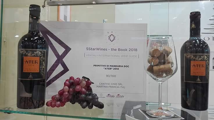 cantineIonis's tweet photo. Con grande piacere vi annunciamo che il nostro #Ater2014 ha ottenuto #90points al Concorso #5starwines #Vinitaly2018.

We are pleased to announce that our wine #Ater has obtained 90 points at 5starwine.
#Vinitaly  #Ionis #cantineionis #ionisvini #vinitaly #Puglia #Vino https://t.co/FgTpoihFgG
