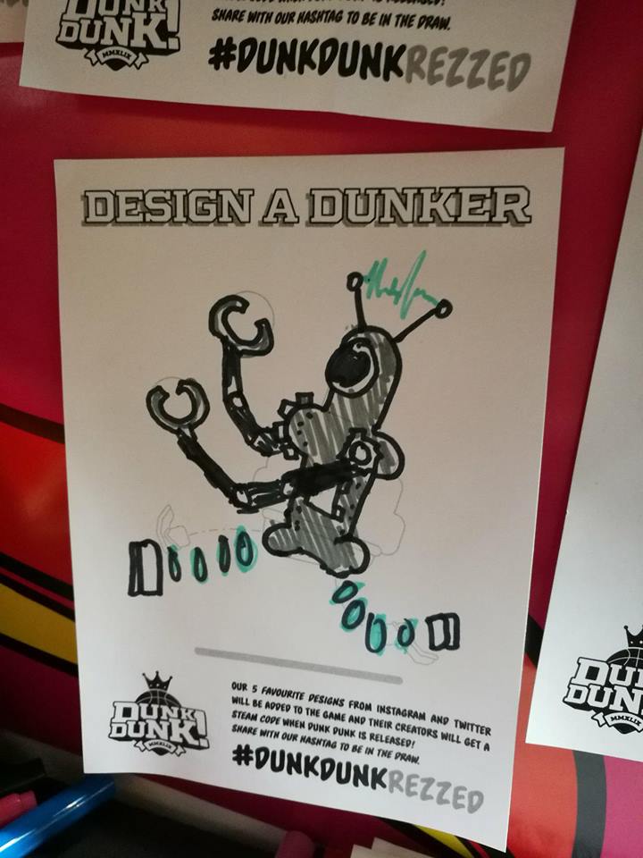 CharlieNCarter's tweet photo. This is my magnum opus - the height of my creative career. @DunkDunkGame, I hope you can appreciate this. Loving the game! #dunkdunk #egxrezzed2018 #art https://t.co/vg0QY7fRm9