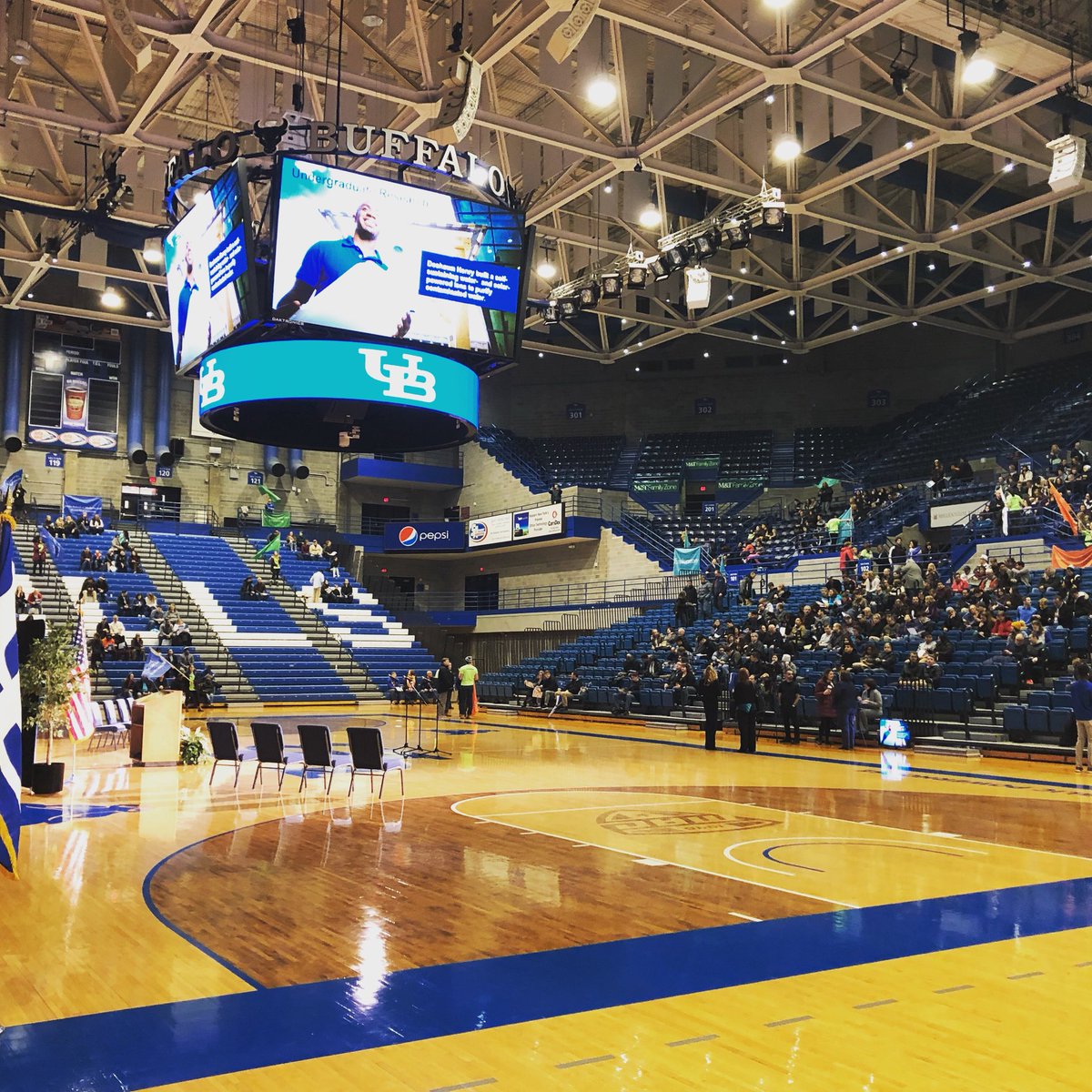 markgr's tweet photo. The doors have opened for the start of #ub360. Welcome everyone to #ubuffalo https://t.co/f7vhHsMDYJ