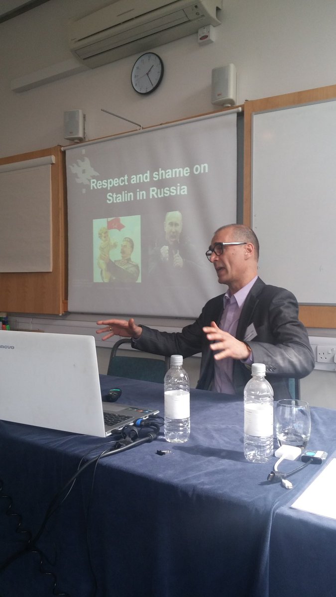 yagodim's tweet photo. @MKangaspuro from @Aleksanteri_UH on the historical necessity of remembering Stalin in modern Russia at #basees2018 #stalin #russia https://t.co/4I12omXE9S