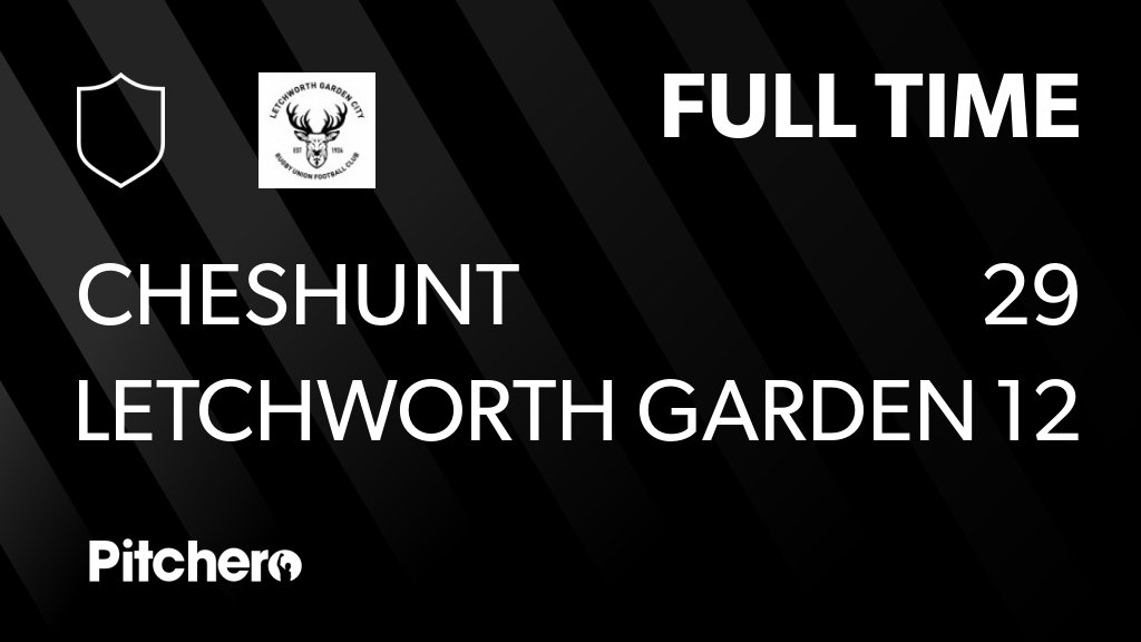 Letchworthrugby's tweet image. FULL TIME: Cheshunt 29 - 12 Letchworth Garden City RUFC
#CHELET #Pitchero
pitchero.com/clubs/letchwor…