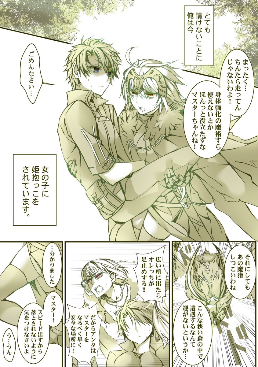 お姫さま抱っこ(ぐだ邪ンヌ) 