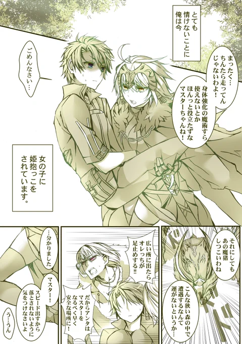 お姫さま抱っこ(ぐだ邪ンヌ) 