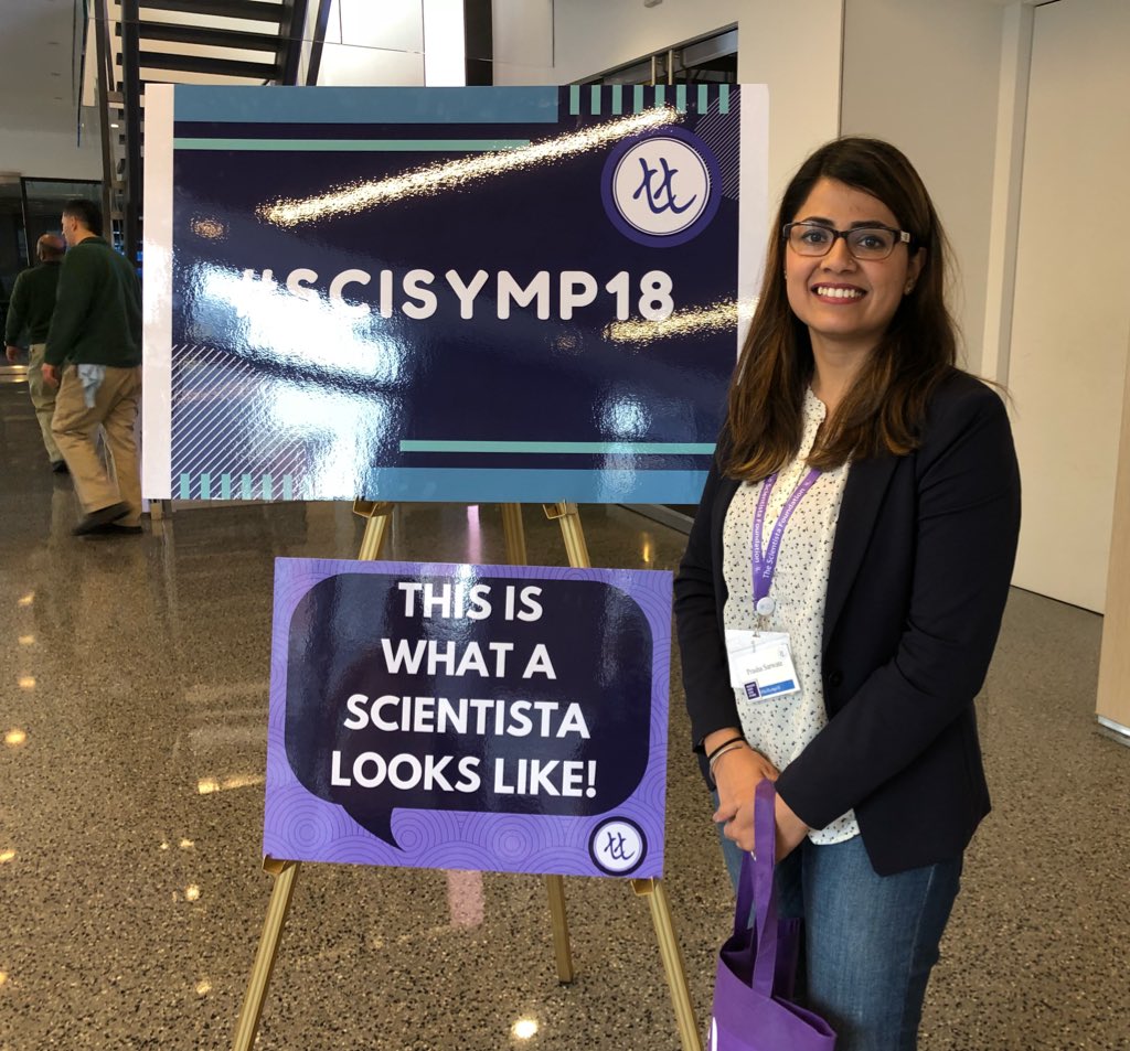prashadutra's tweet photo. Representing..At @Scientista_Talk! Loving the vibes!! #herstemstory #SciSymp18 find me if you are here!! #womeninstem #stem #nyc #microsoft https://t.co/EvjorASYIW