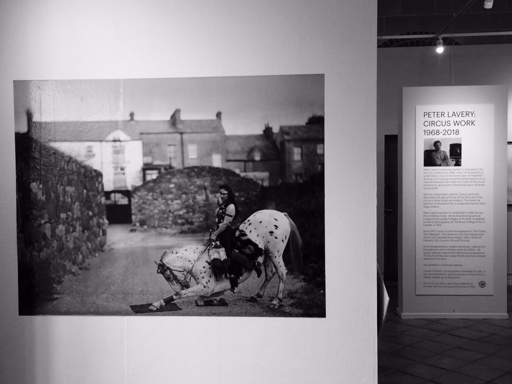 carly_dakin's tweet photo. Just managed to catch @PeterLavery50 @harleygallery beautifully nostalgic b&amp;w #documentary #photography against his more modern colour work  #thecircusiscoming #history - - lovely venue https://t.co/LUjtmA9t3A