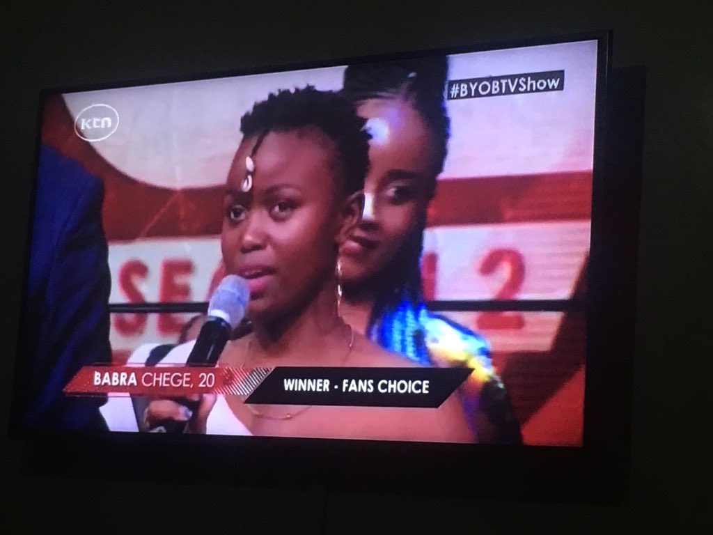 Babra Chege is the winner of Fans Choice award worth Ksh 500,000.
#BYOBTvShow @KTNKenya