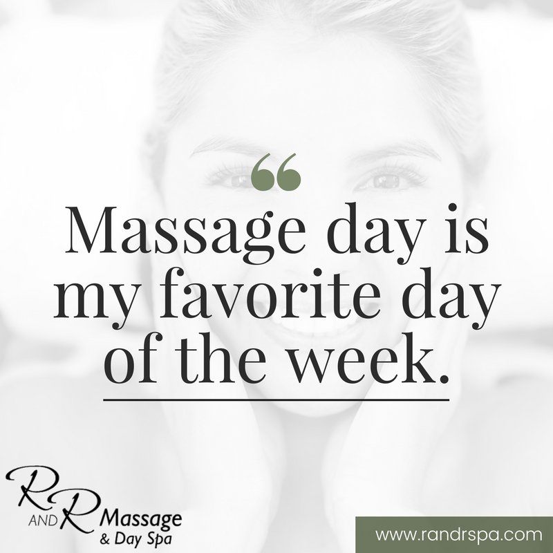 randrspa's tweet photo. What's your favorite day of the week?  If it's massage day like us, text us at 860-866-6980 and we'll get you on our schedule :) https://t.co/h6DSst5Mvs
