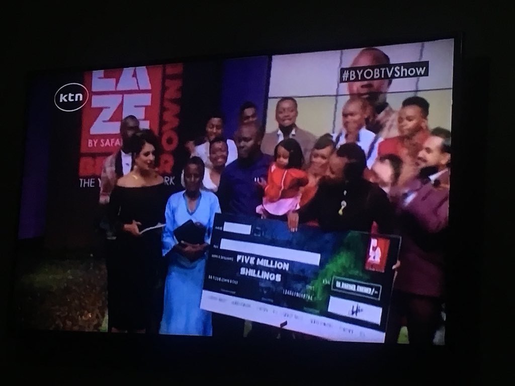 Brian Rono is the winner of Ksh 5,000,000 and business support from Safaricom. Congratulations Brian!! Well deserved! #BYOBTvShow @KTNKenya