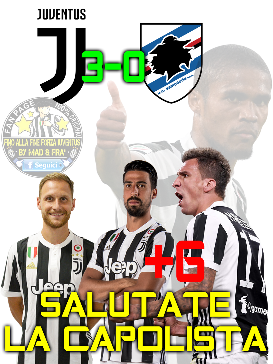 FraMad3's tweet photo. #JuveSamp #3-0 #Mandzukic #Höwedes #Khedira #DouglasCosta #AssistMan
 #FinoAllaFine #ForzaJuve #SalutateLaCapolista #piùSei https://t.co/A9Jd3ascoD